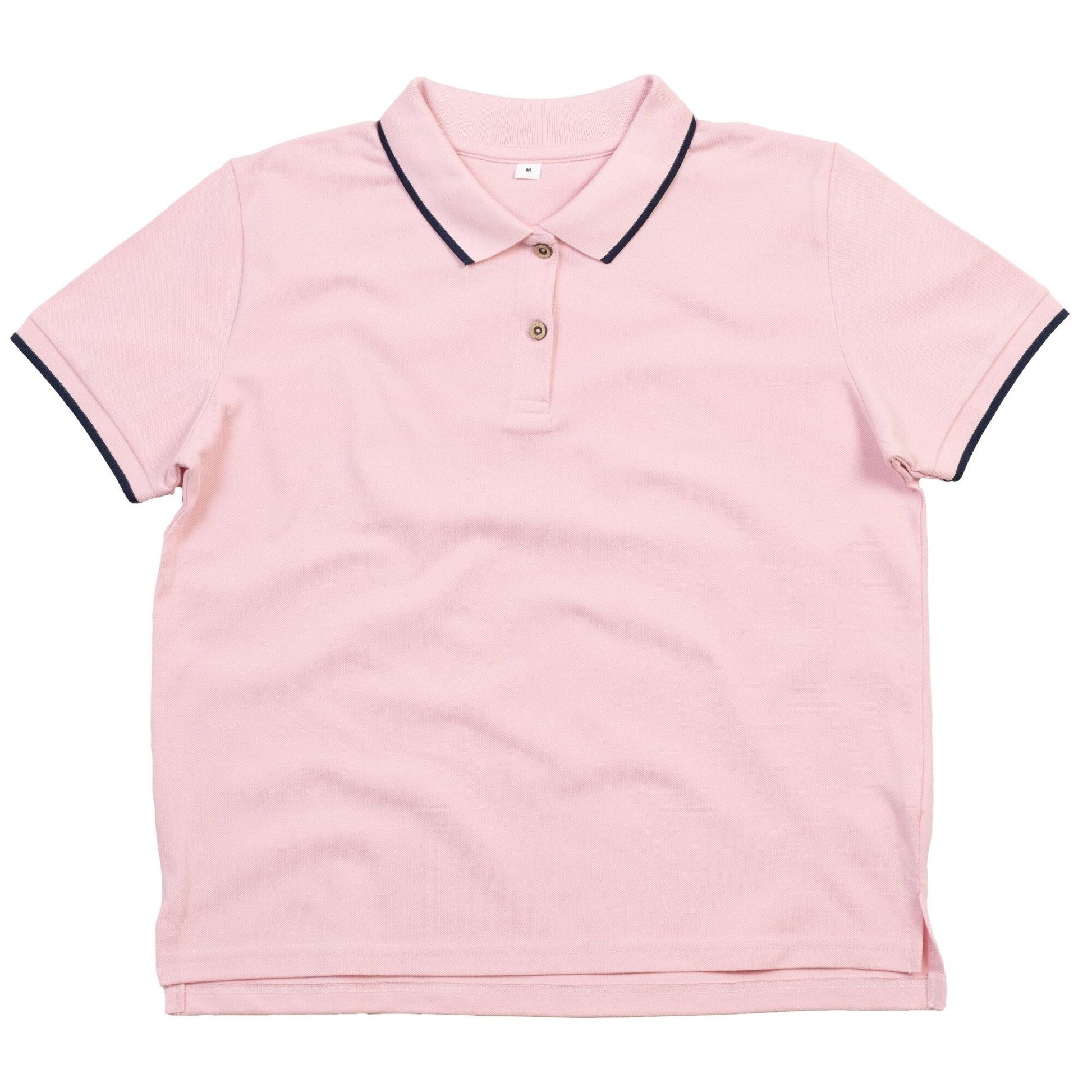 The Women's Tipped Polo - Pink/Navy
