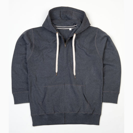 Men's Superstar Zip-Through Hoodie - Charcoal Grey Melange