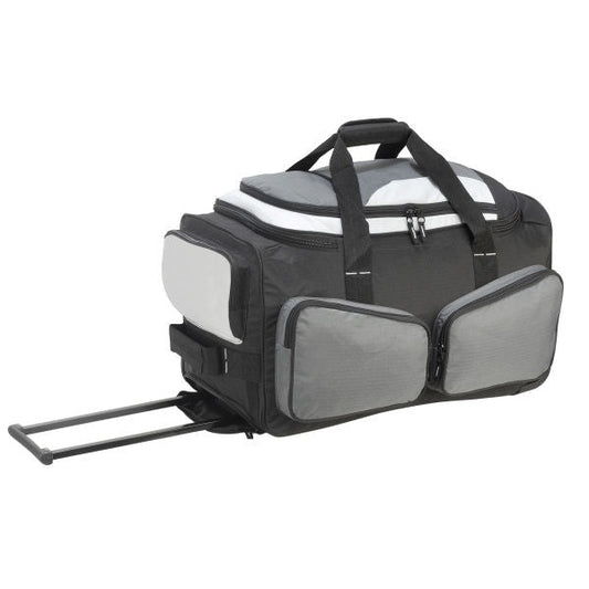 Detroit Large Rolling Travel Bag - Dark Grey/Black/Off White