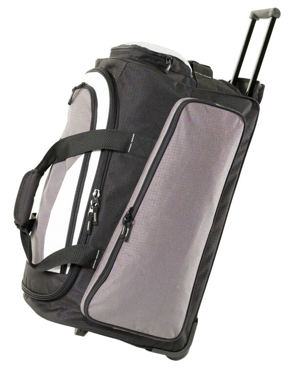 Detroit Large Rolling Travel Bag - Dark Grey/Black/Off White