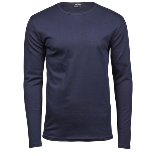 Men's Long Sleeve Interlock Tee - Navy