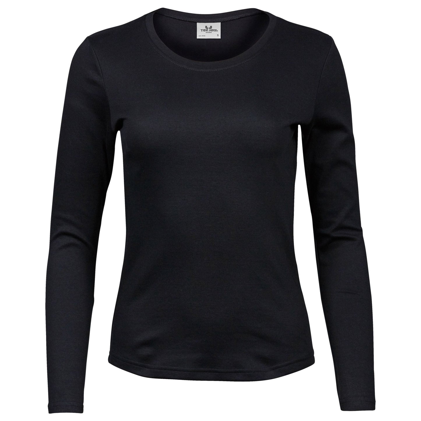 Ladies' Long Sleeve Interlock Tee - Black