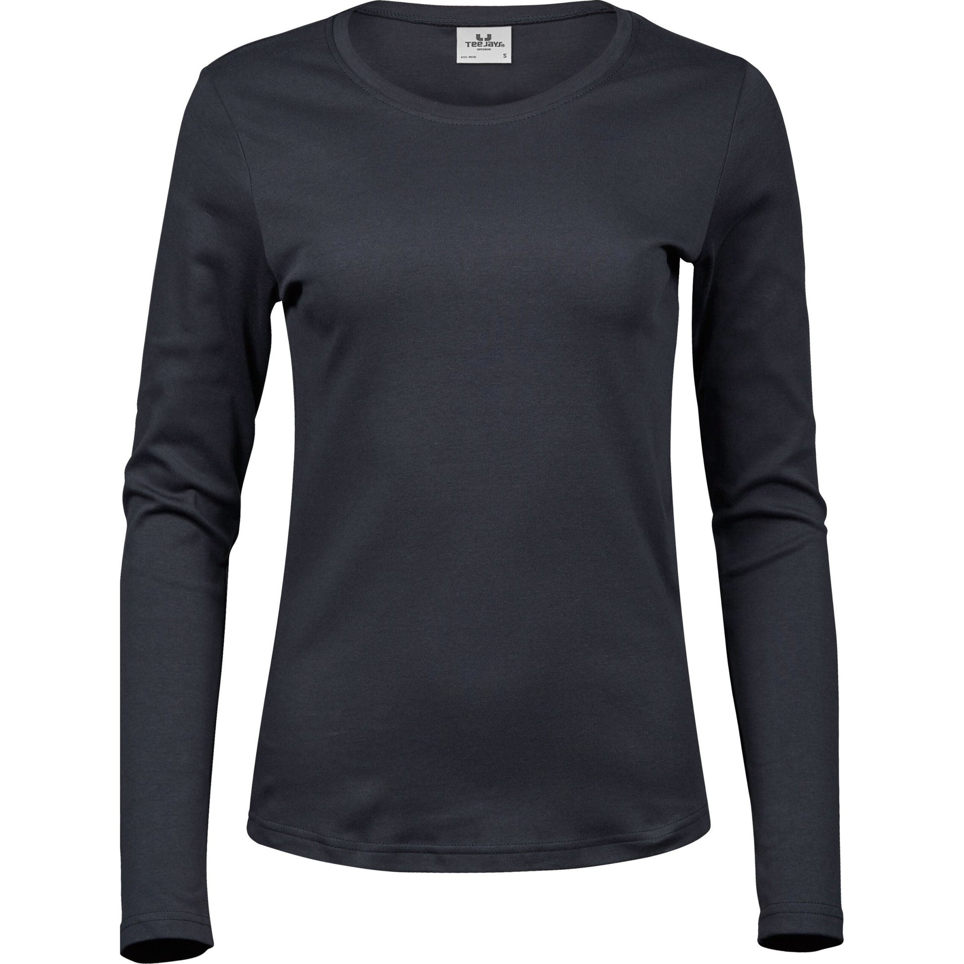 Ladies' Long Sleeve Interlock Tee - Dark Grey
