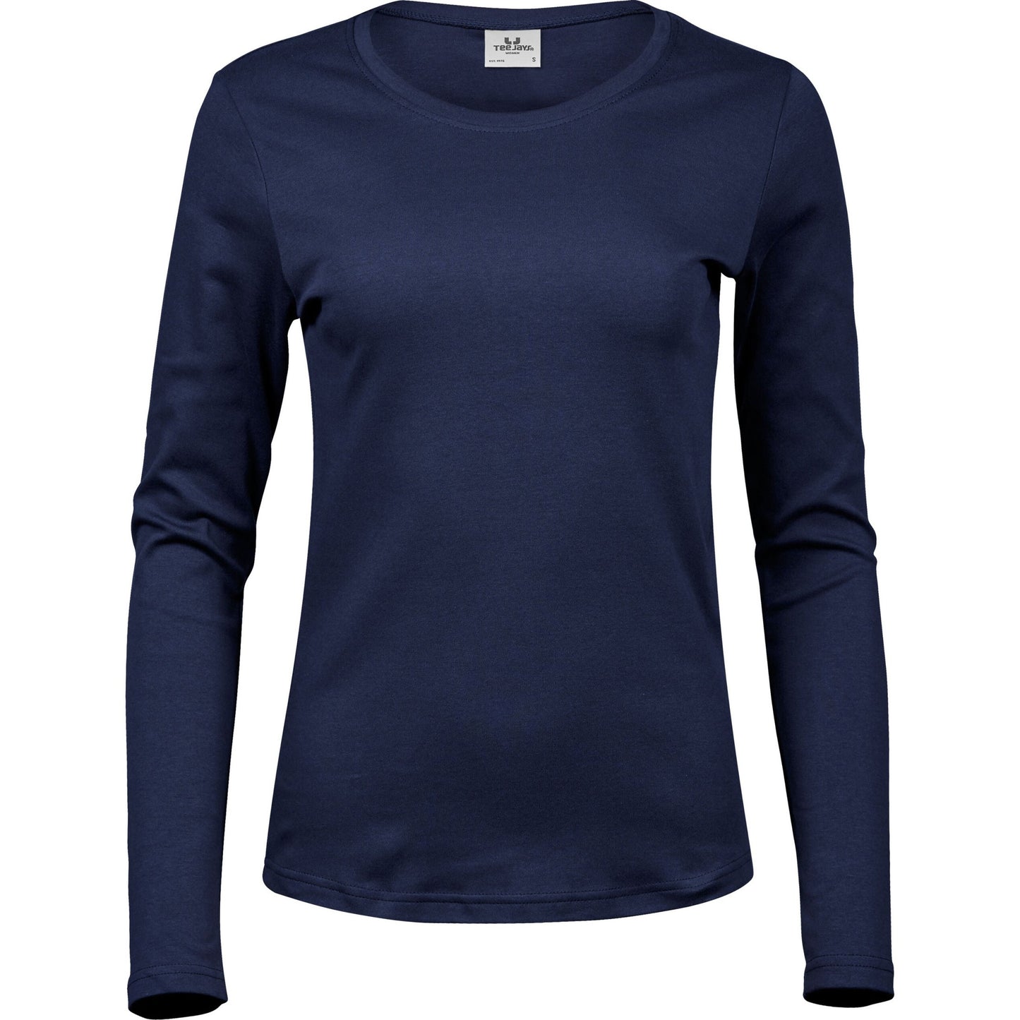 Ladies' Long Sleeve Interlock Tee - Navy