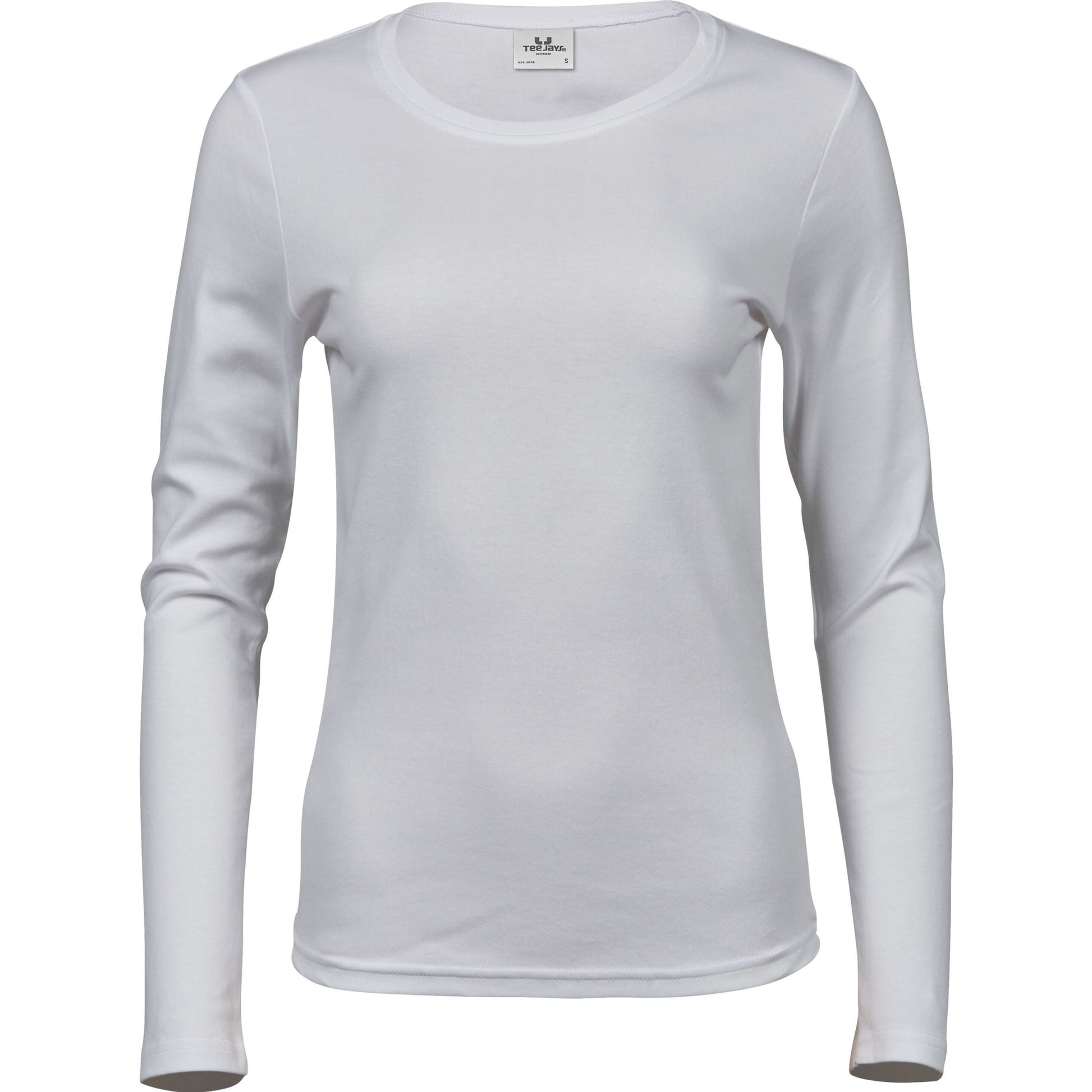 Ladies' Long Sleeve Interlock Tee - White