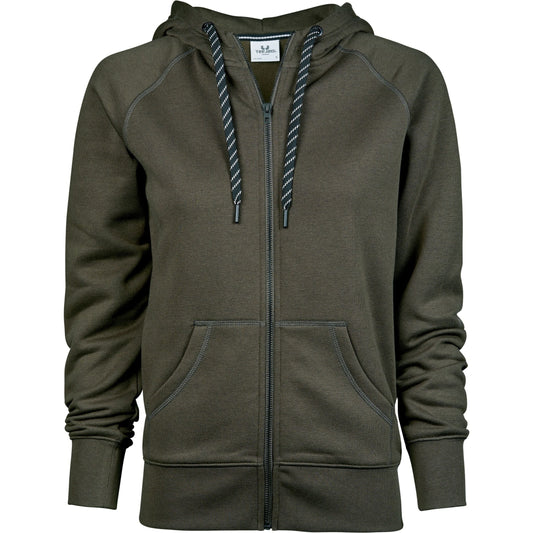 Ladies' Fashion Full Zip Hood
 - Deep Green