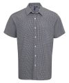 Microcheck (Gingham) short sleeve cotton shirt