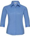 Women's ¾ sleeve polycotton easycare fitted poplin shirt