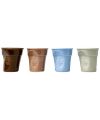 Milano 4-piece ceramic espresso cup set