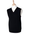 Sleeveless lambswool v-neck jumper