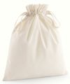 Organic cotton drawcord bag