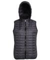 Women's honeycomb hooded gilet