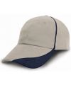 Heavy brushed cotton cap with scallop peak and contrast trim