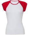 Baby rib cap sleeve contrast raglan t-shirt