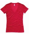 Jersey deep v-neck t-shirt