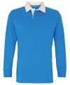 Men's classic fit long sleeved vintage rugby shirt