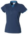 Women's contrast piqué polo shirt