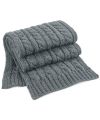 Cable knit melange scarf