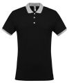 Two-tone piqué polo shirt