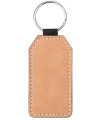 PU Leather Effect Key Ring Single Sided - Rectangle