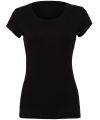 Sheer mini rib crew neck t-shirt