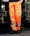 Hi-vis polycotton cargo trousers with knee pad pockets (HV018T/3M)