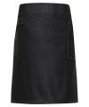 Division waxed-look denim waist apron