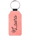 PU Leather Effect Key Ring Single Sided - Rectangle