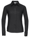 Women's long sleeve polycotton easycare fitted poplin shirt