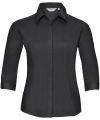 Women's ¾ sleeve polycotton easycare fitted poplin shirt