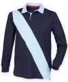 Diagonal stripe rugby shirt - tag free