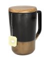 Tahoe 470 ml ceramic mug with wooden lid