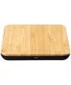 Leaf bamboo and fabric wireless charging pad