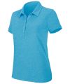 Women's melange short sleeve polo shirt