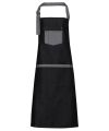 Domain contrast denim bib apron