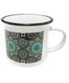 Ceramic Camping Mug With Black Rim 8oz