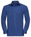 Long sleeve pure cotton easycare poplin shirt