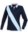 Women's diagonal stripe rugby - tag free