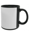 Black Sublimation Mug With White Panel 11oz