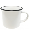 Ceramic Camping Mug With Black Rim 8oz