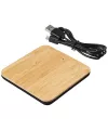 Leaf bamboo and fabric wireless charging pad