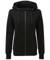 Women's zip-through organic hoodie