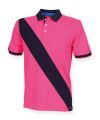 Diagonal stripe piqué polo shirt