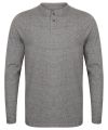 Washed long sleeve Henley T