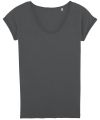 Women's Stella Invents slub v-neck raw edge t-shirt (STTW145)