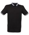 Fashion polo with jacquard contrast