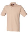 Classic cotton piqué polo with stand-up collar