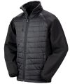 Black compass padded softshell jacket