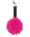 Faux fur pop pom keyring