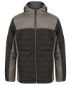 Hooded contrast padded jacket